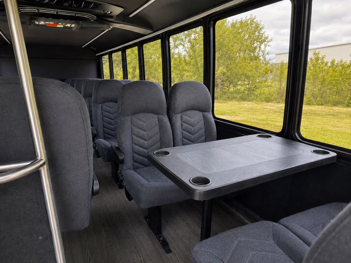 lowell 18 passenger minibus inside