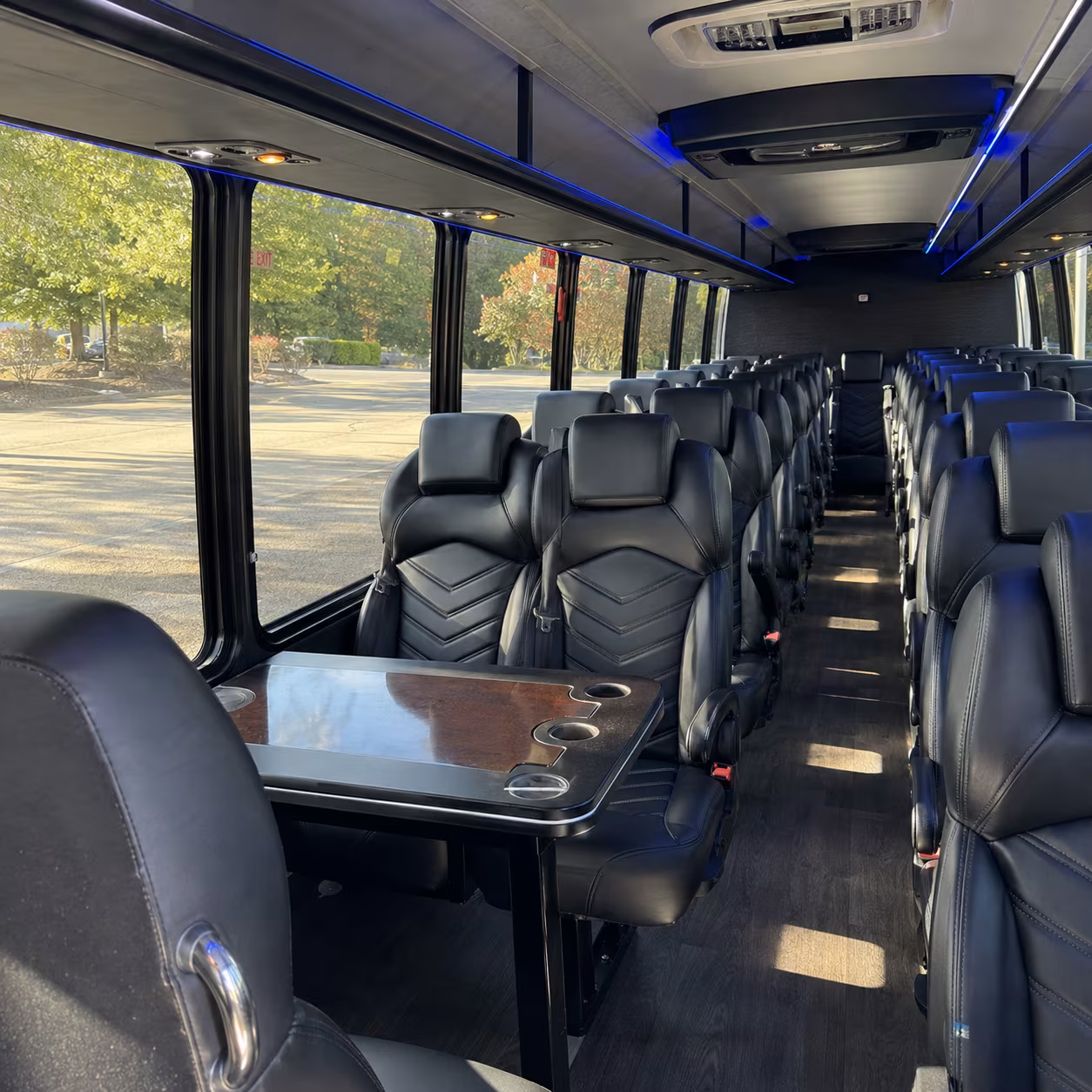lowell 28 passenger minibus inside