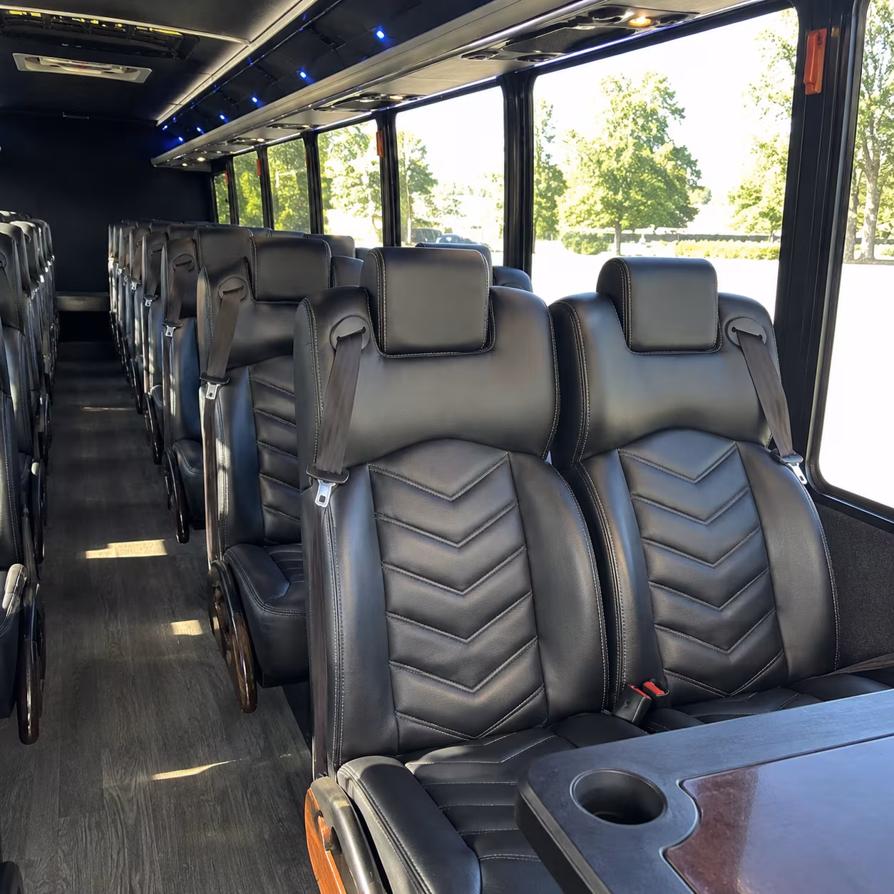 lowell 28 passenger minibus interior