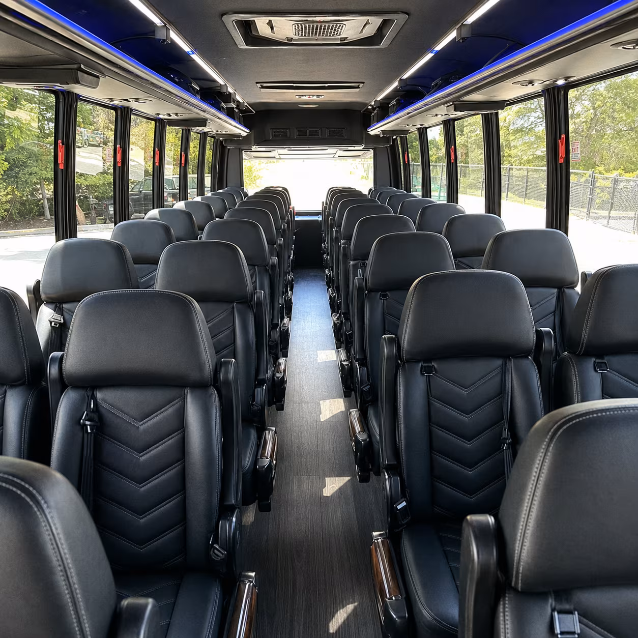 lowell 35 passenger minibus interior