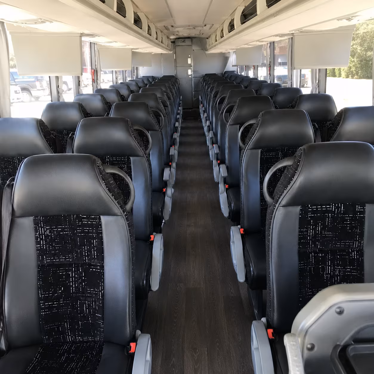 lowell 56 passenger charter bus inside